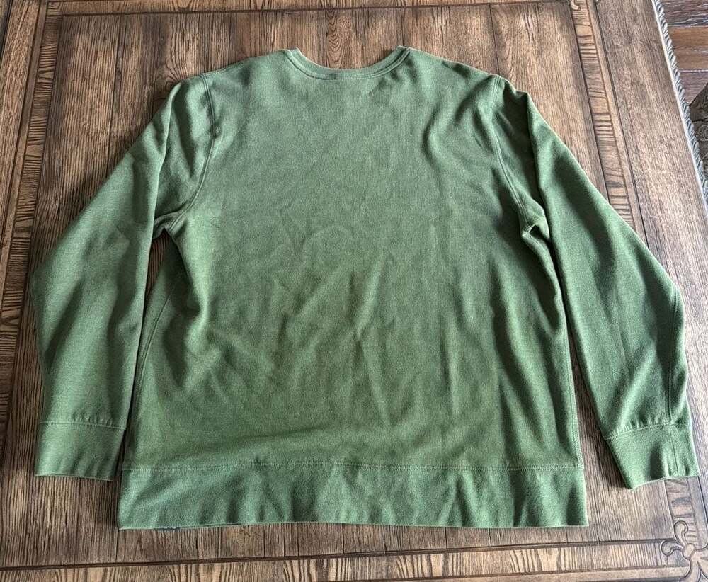 Eddie Bauer Men's Green Fleece Crewneck Sweatshirt Size XL - Picture 2 of 3